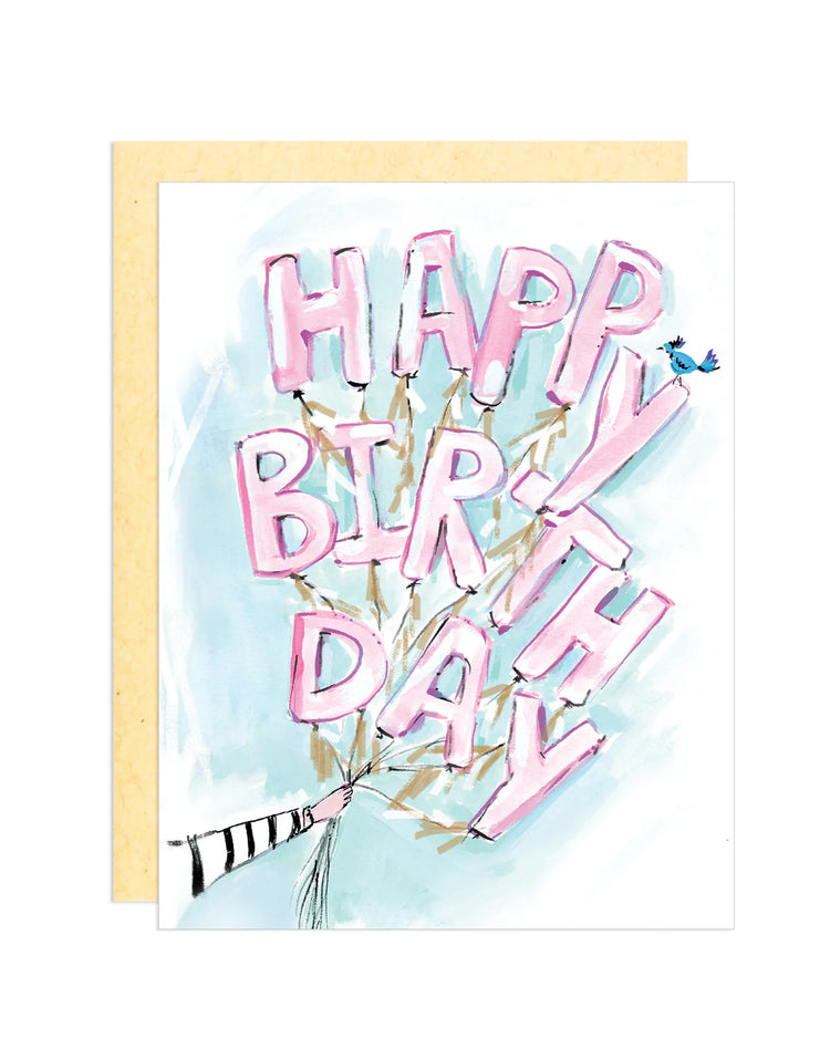 Happy Birthday Balloons Greeting Card