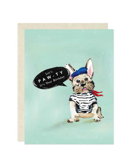 Let's Pawty Birthday Greeting Card