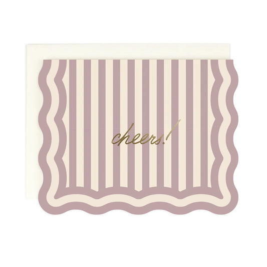 Cheers! Lavender Striped Card