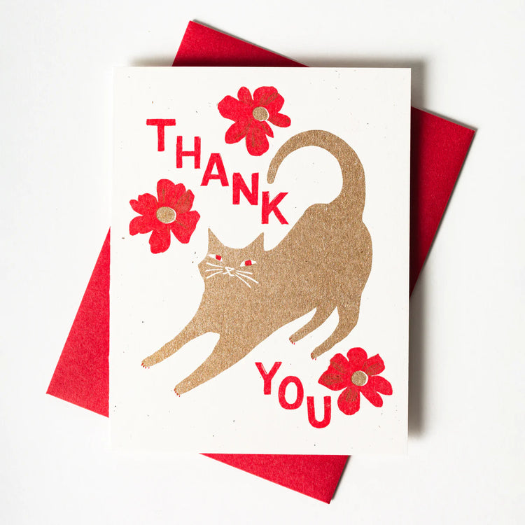 Thank You Cat Greeting Card