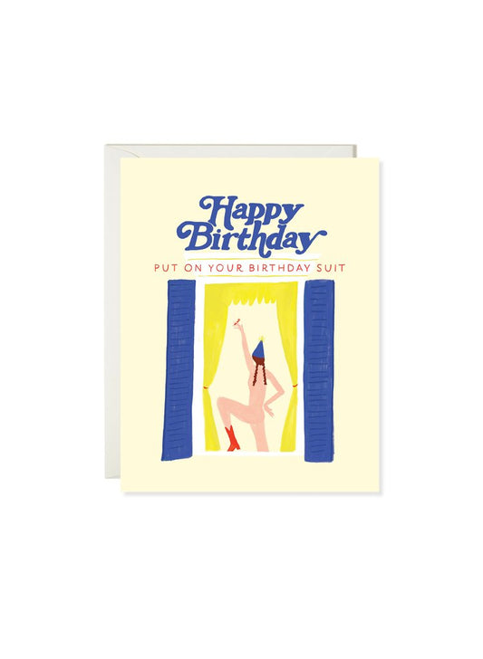 Put On Your Birthday Suit Card