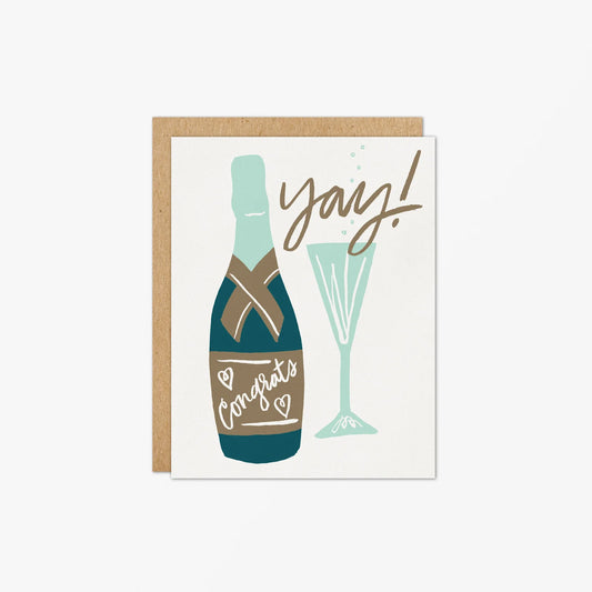 Yay Bubbly Greeting Card