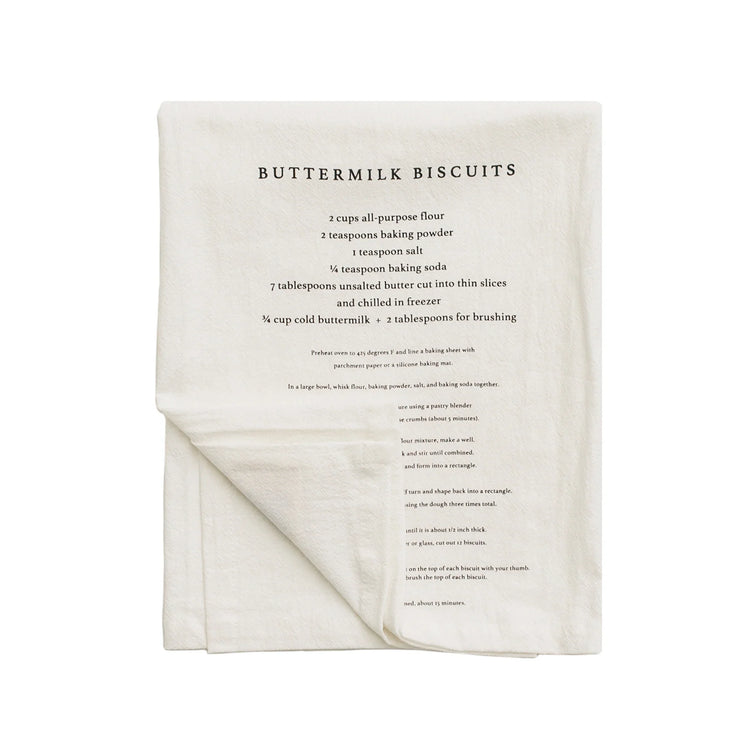 Buttermilk Biscuit Recipe Tea Towel