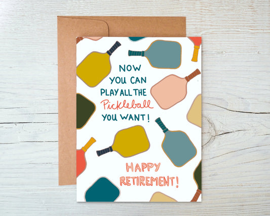 Pickleball Retirement Greeting Card