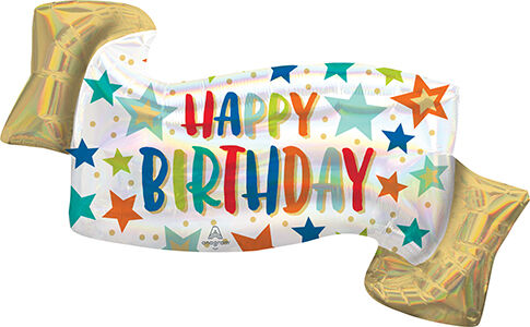 Happy Birthday Banner Foil Balloon