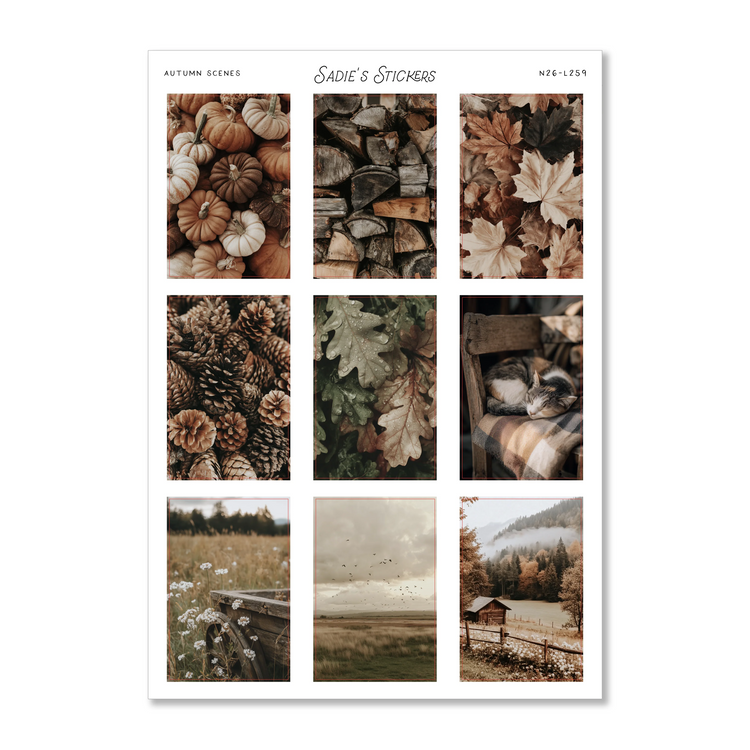 Autumn Scenes Washi Sticker Sheet