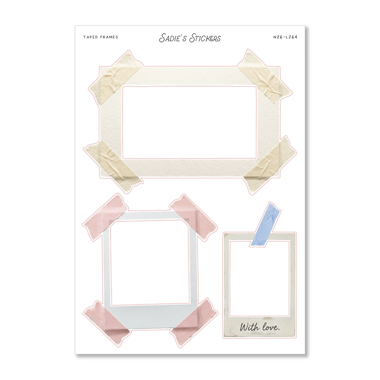 Taped Frames Sticker Sheet