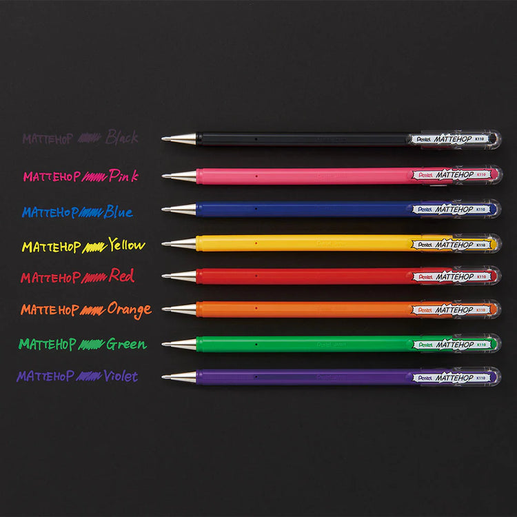 Pentel Mattehop Gel Pen Complete Set of 14