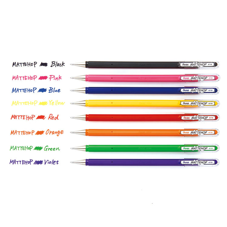 Pentel Mattehop Gel Pen Sweet Colors Set of 7