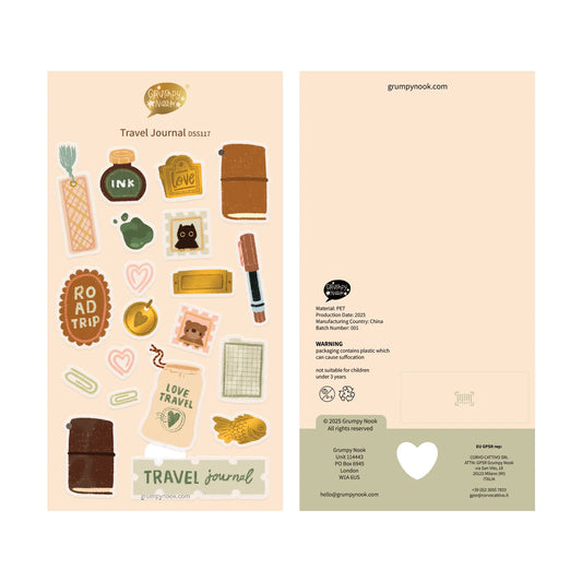Travel Journal Deco Sticker Sheet