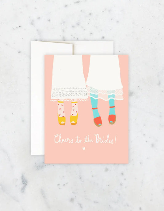 Bride & Bride Wedding Greeting Card