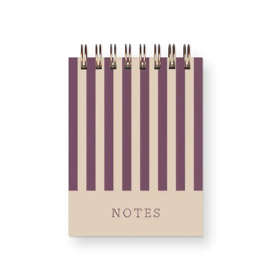 Notes Stripe Mini Jotter Notebook