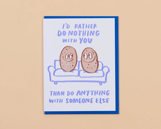 Couch Potatoes Love Greeting Card