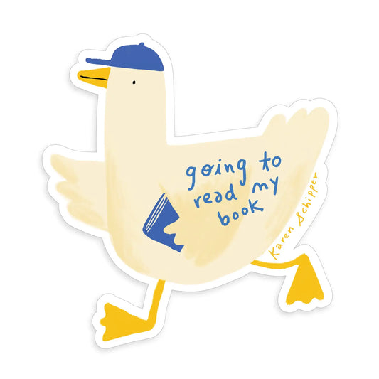 Reading Duck Sticker
