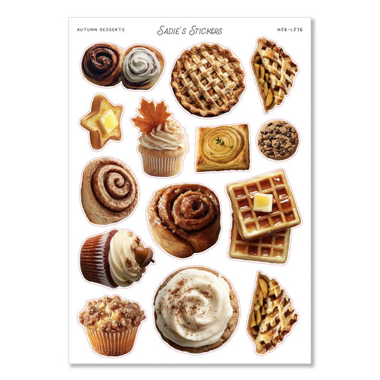 Autumn Desserts Sticker Sheet