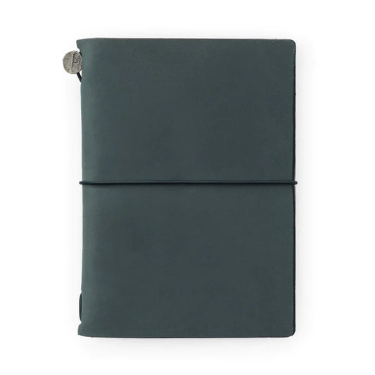 Traveler's Company Leather Journal Starter Kit Blue - Passport Size