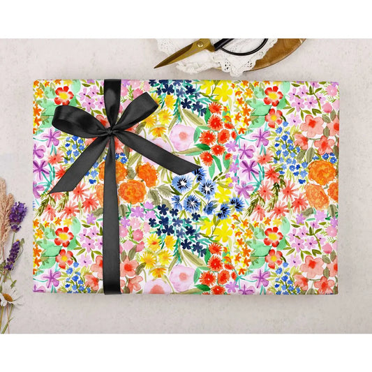 Bold Florals Wrapping Paper Sheet