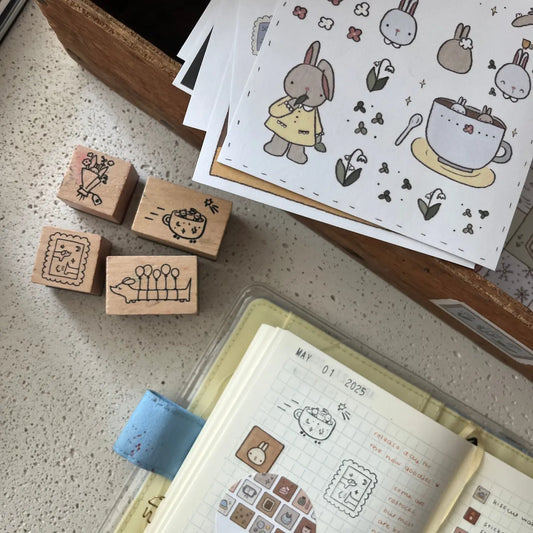 Cup Car Wooden Stamp