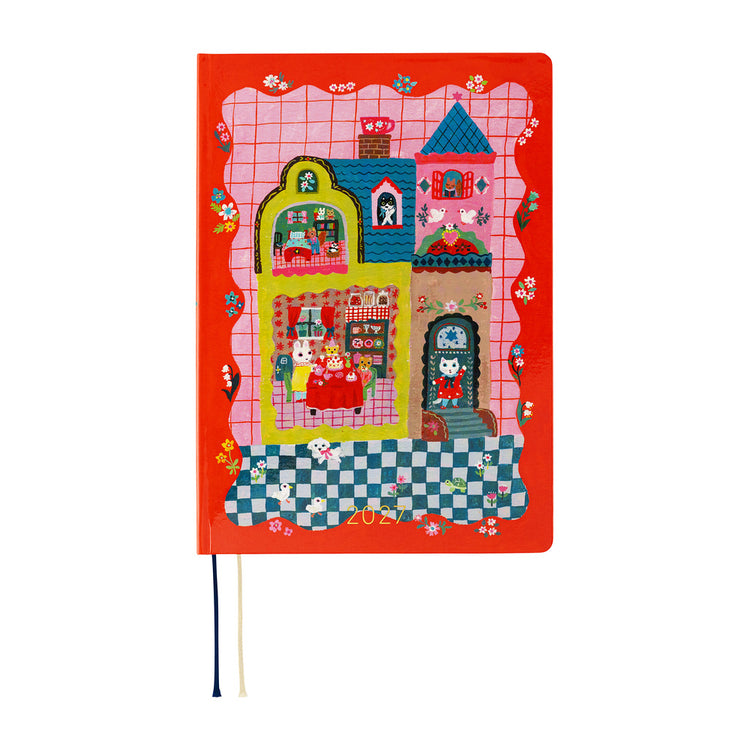 Hobonichi A6 Hon - Yumi Kitagishi: White Cat and Rabbit’s Tea Room