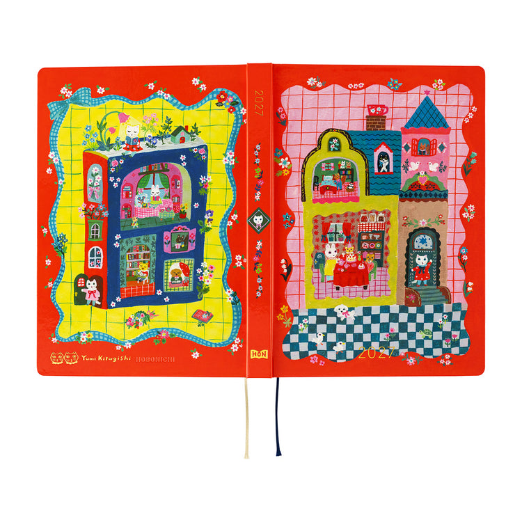 Hobonichi A6 Hon - Yumi Kitagishi: White Cat and Rabbit’s Tea Room