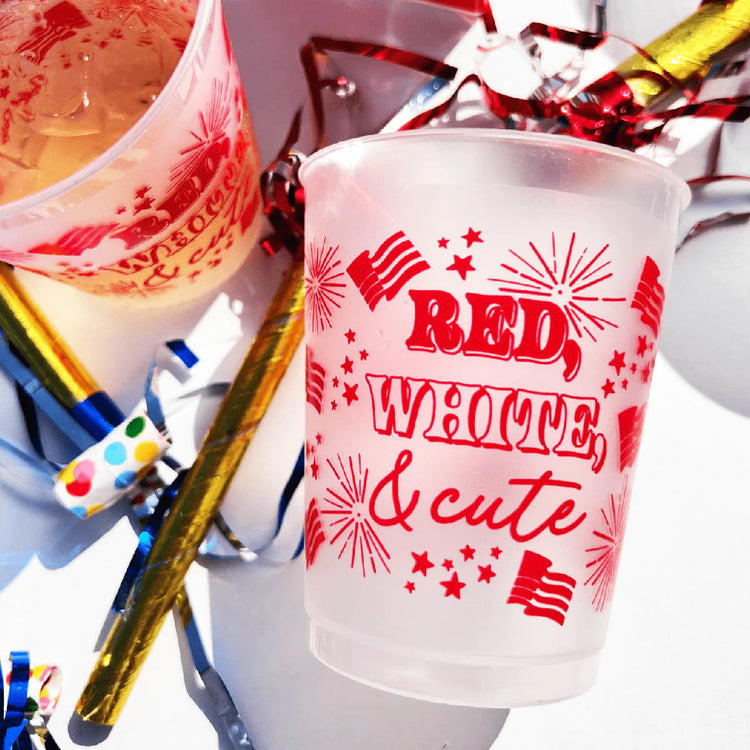 Red, White & Cute Reusable Cups
