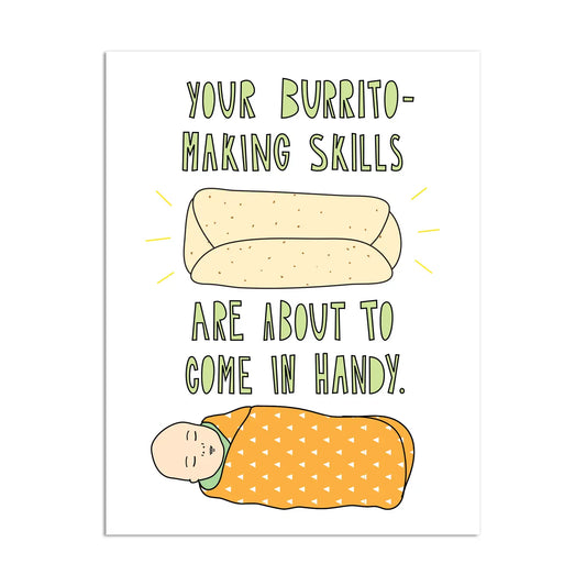 Burrito Baby Greeting Card