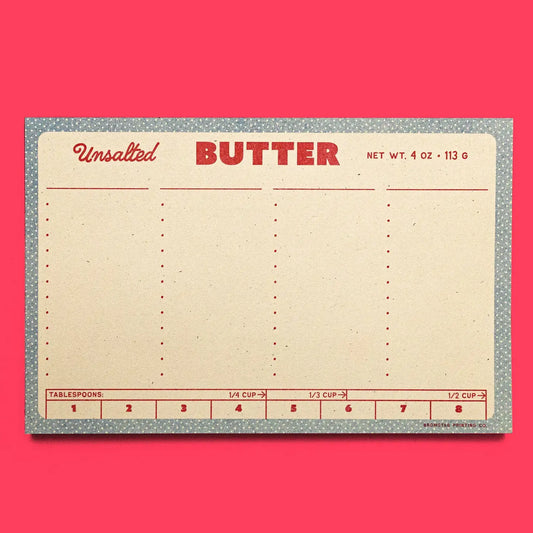Butter Market List Notepad