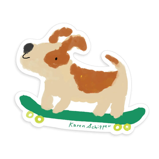 Skateboarding Dog Sticker