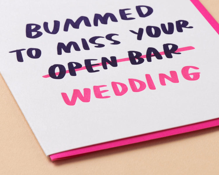 Open Bar Wedding Greeting Card