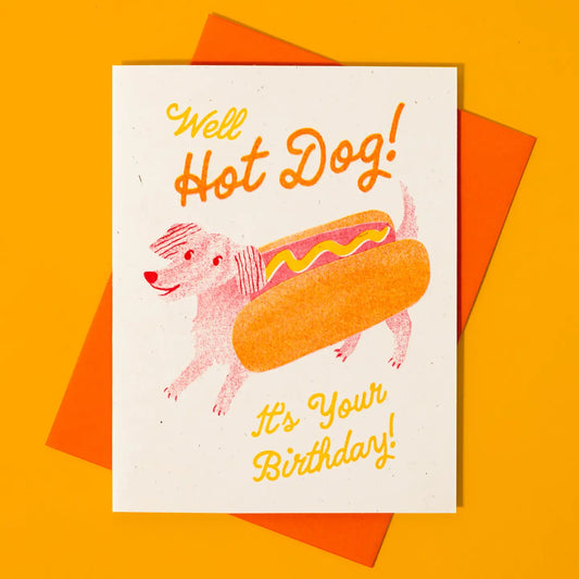 Hot Dog Birthday Greeting Card