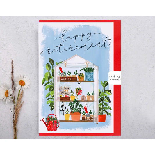 Retirement Greenhouse Greeting Card