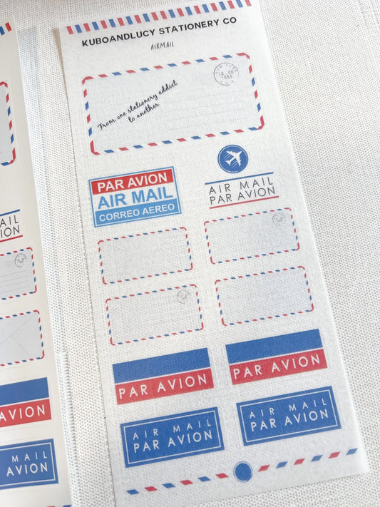 AirMail Envelope Sticker Sheet