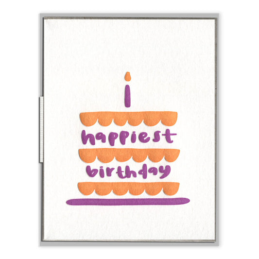 Happiest Birthday Cake Greeting Card