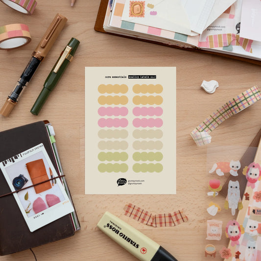 Scallop Labels Sticker Sheet