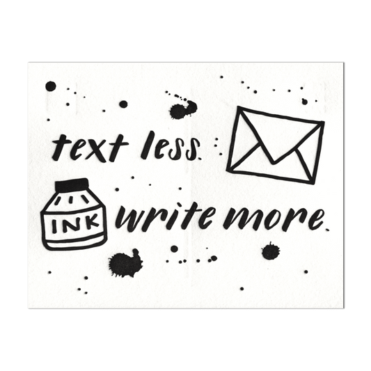 Text Less, Write More Postcard