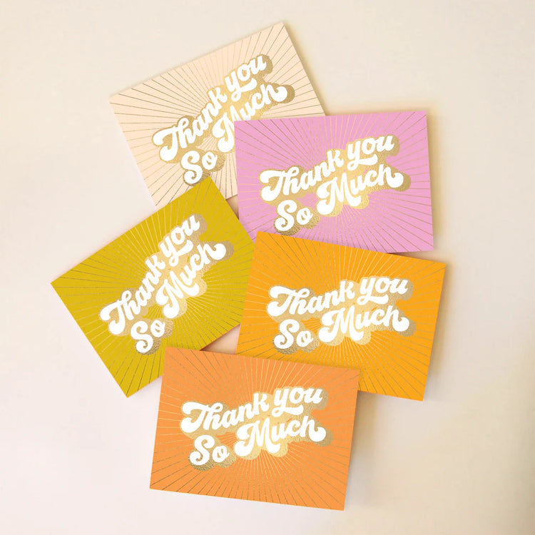 Thank You So Much Greeting Card Set