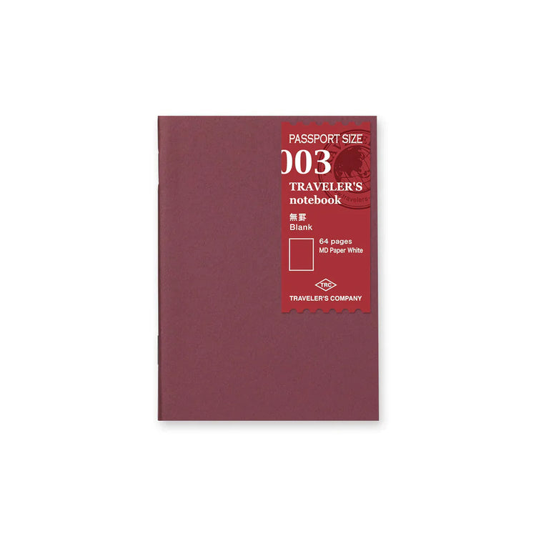Traveler's Company Passport Size Refill - Blank
