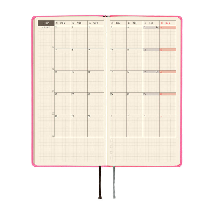Hobonichi Techo Weeks - Colors: Pink Sapphire