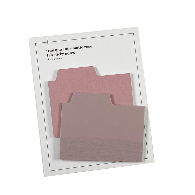 Blank Tab Sticky Note Set | Rose