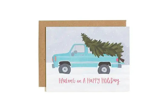 Hauling Truck Holiday Greeting Card
