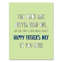 Two Dads One Card Father's Day