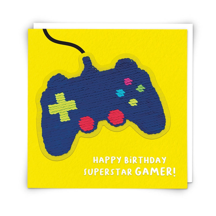 Gaming Card with Reusable Reversible Sequin Patch
