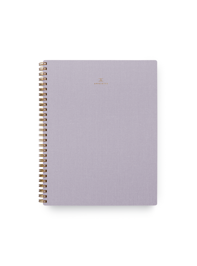 Lavender Gray Lined Notebook