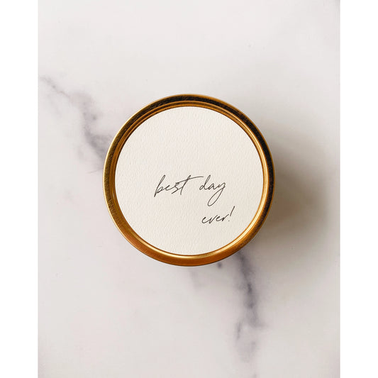"Best Day Ever!" Travel Candle