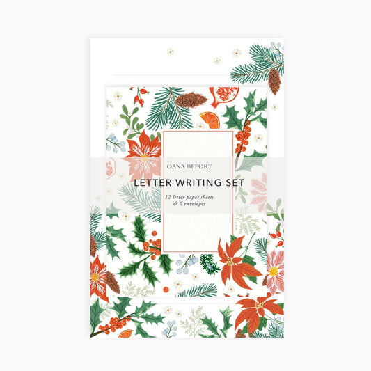 Christmas Flora Letter Writing Set