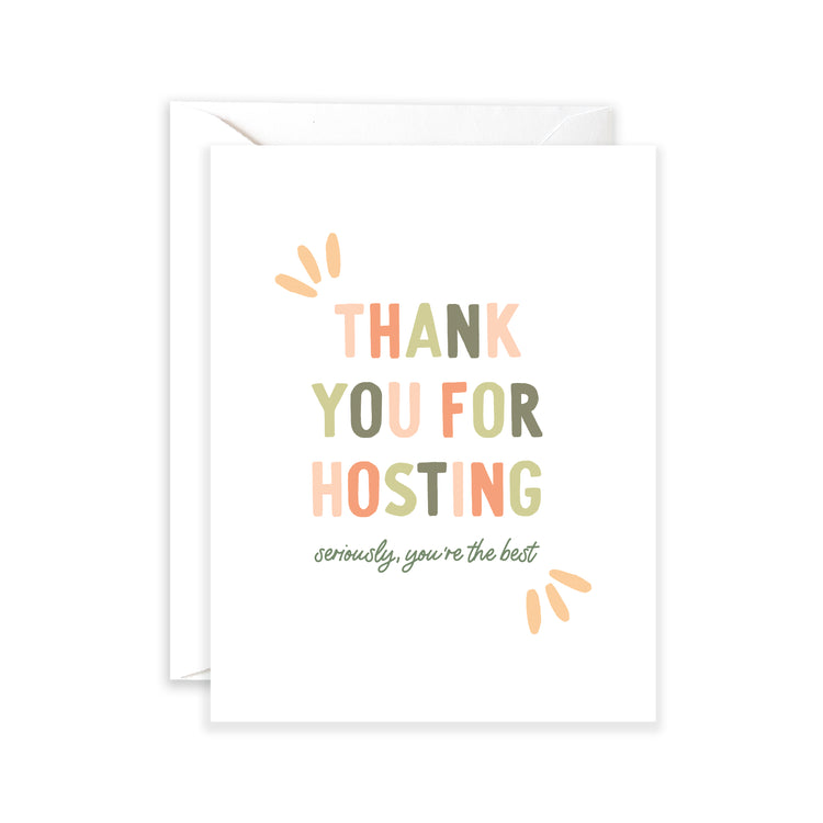 Hosting Thank You Card - Thanksgiving Card