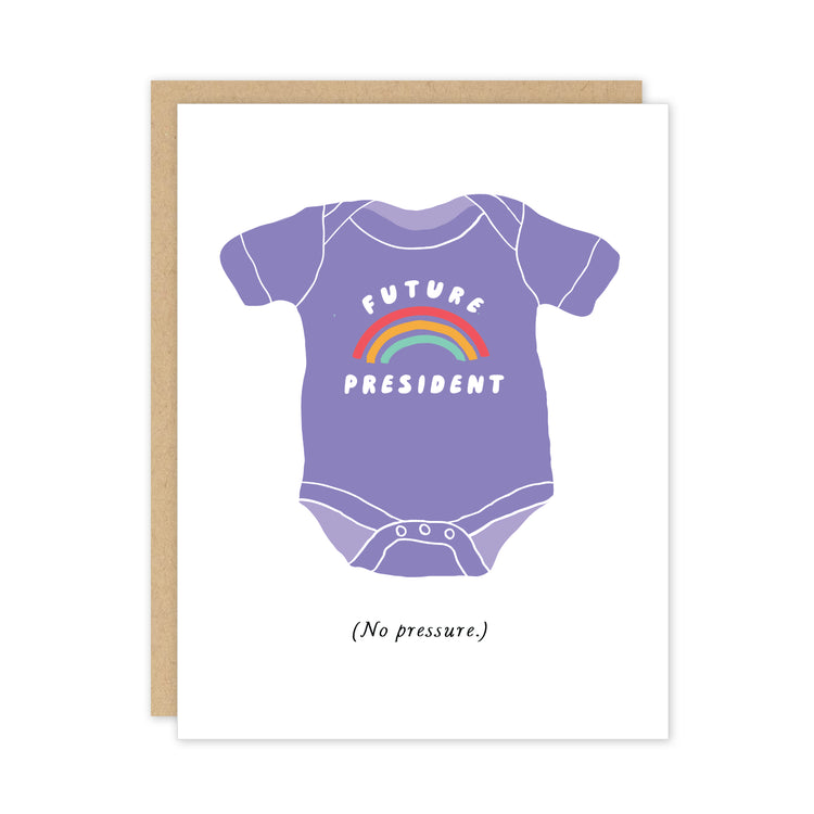 Baby President Onesie Card
