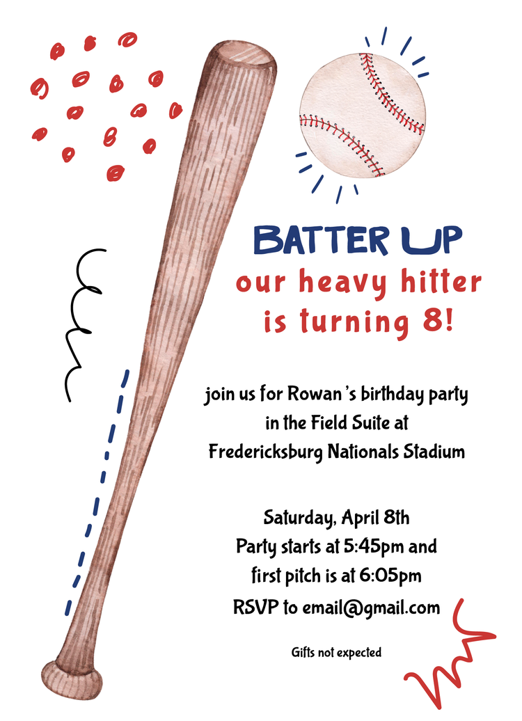 Baseball Party Invitation