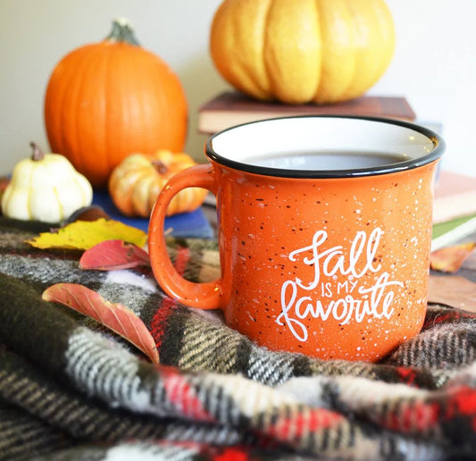 Fall is my Favorite Orange Campfire Mug