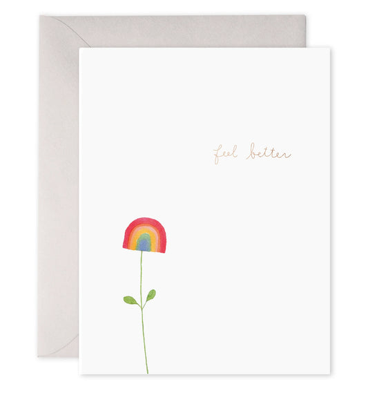 Rainbow Flower Get Well Card